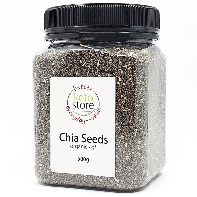 Chia Seeds 500g with Storage Jar from Keto Store NZ | Keto Store NZ Ltd