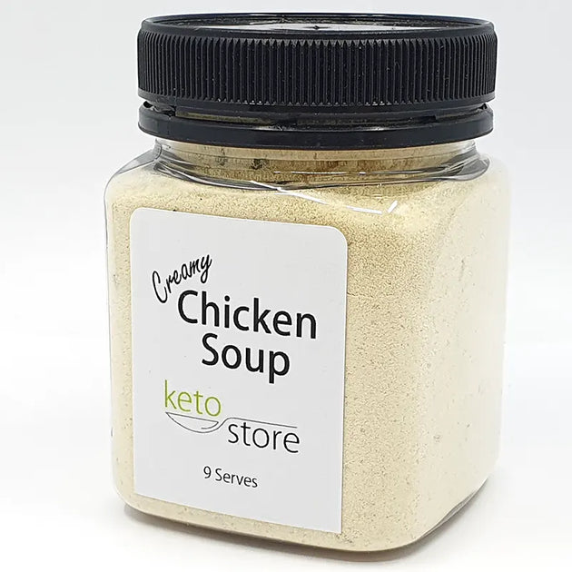 Keto Creamy Chicken Soup 9 serve Jar from the Keto Store NZ Keto