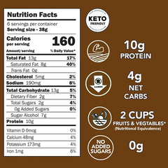Keto Store NZ | Better Than Good Foods | Protein Breakfast Puffs Chocolate | NIP Nutritional Information Panel