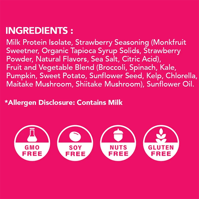 Keto Store NZ | Better Than Good Foods | Protein Breakfast Puffs Strawberries and Cream | Ingredients
