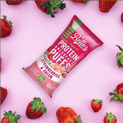 Keto Store NZ | Better Than Good Foods | Protein Breakfast Puffs Strawberries and Cream | Protein Puffs package with strawberries