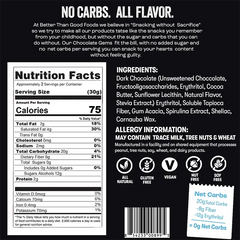 Keto Store NZ | Better Than Good Foods | Chocolate Gems | Ingredients | NIP