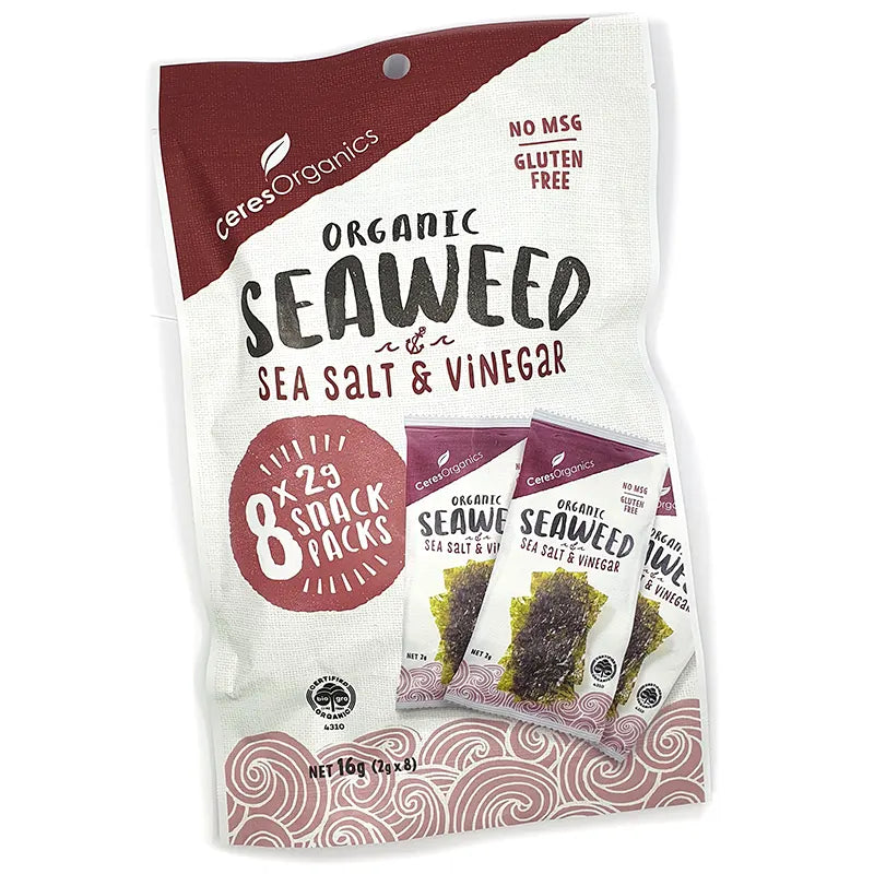 Ceres Organic Roasted Salt n Vinegar Seaweed Nori Multipack from Keto Store NZ