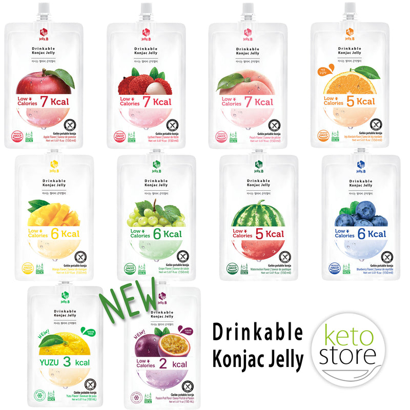 Keto Store NZ | Jelly B. Drinkable Konjac Jelly Variety Pack | 10 flavours