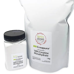 Keto Store NZ | Creapure Creatine | Micronised 100% Monohydratre | 200g Jar and 1Kg bag