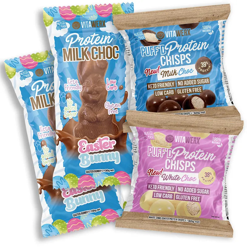 Keto Store NZ | Happy Easter Bunny Bundle | Easter Bunny | Protein Puffs | Chocolate Bunny