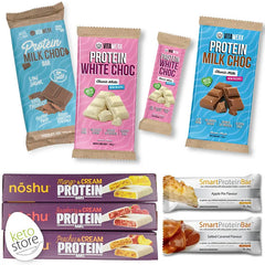Keto Store NZ | Vitawerx Milk Choc White Choc | Smart Protein Bars | Noshu Protein Bars