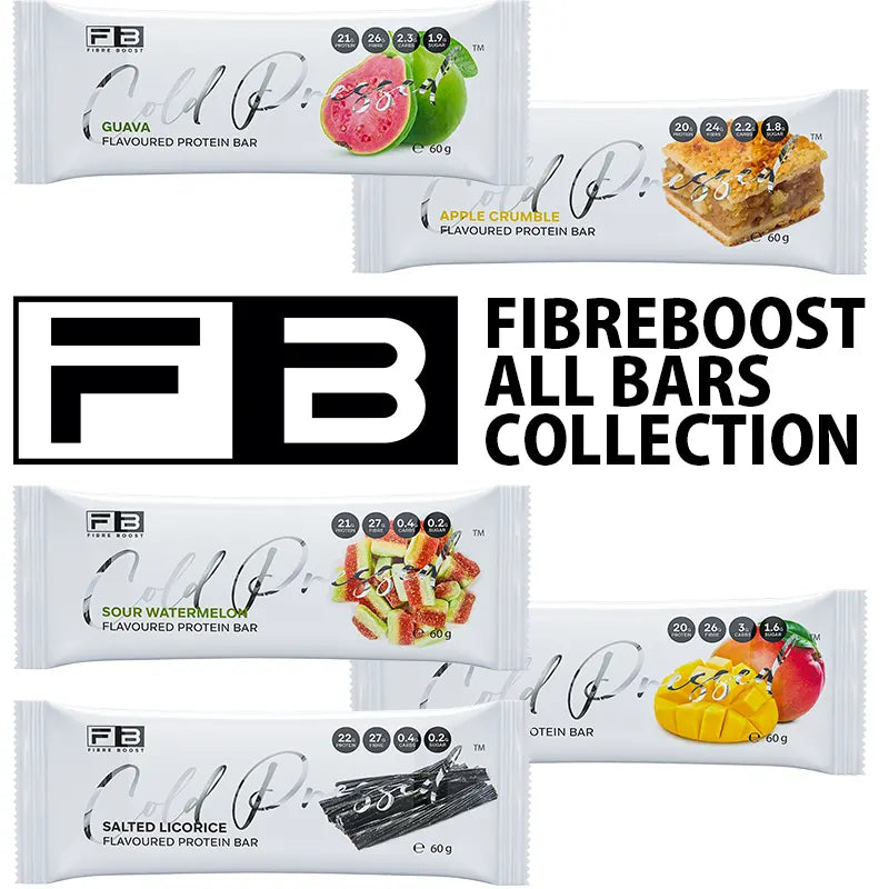 Keto Store NZ | Fibre Boost Cold Pressed Protein Bars Range | All the flavours | complete collection