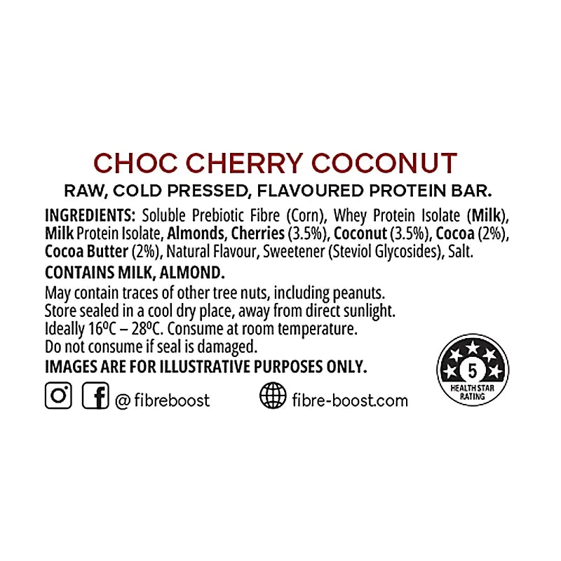 Keto Store NZ | Fibre Boost | Choc Cherry Coconut | Ingredients