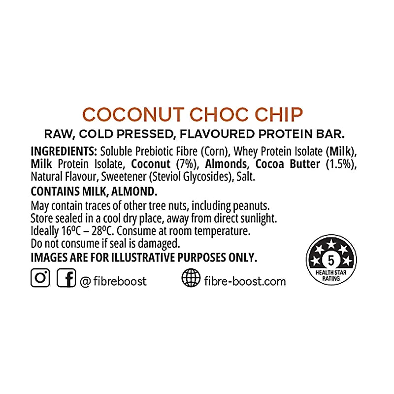 Keto Store NZ | Fibre Boost | Coconut Choc Chip | Ingredients