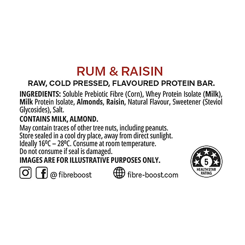 Keto Store NZ | Fibre Boost | Rum and Raisin | Ingredients