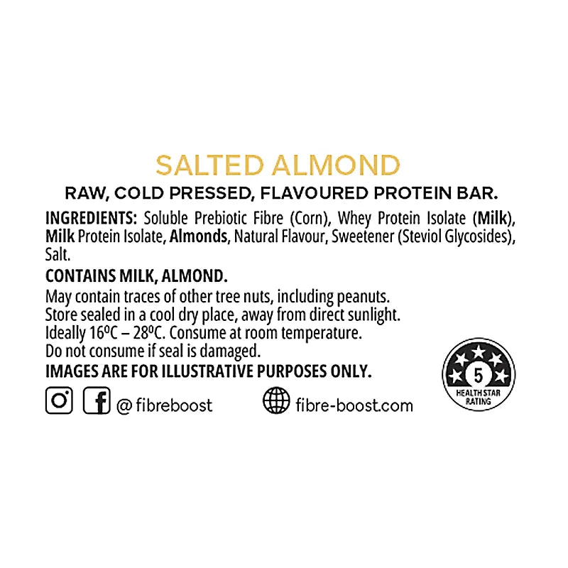 Keto Store NZ | Fibre Boost | Salted Almond| Ingredients 
