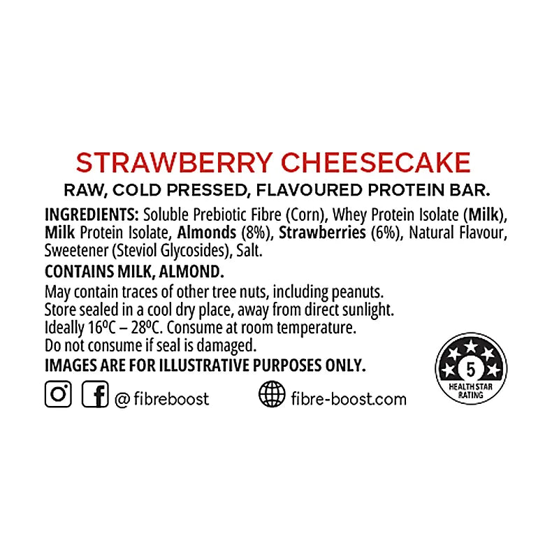Keto Store NZ | Fibre Boost | Strawberry Cheesecake | Ingredients 