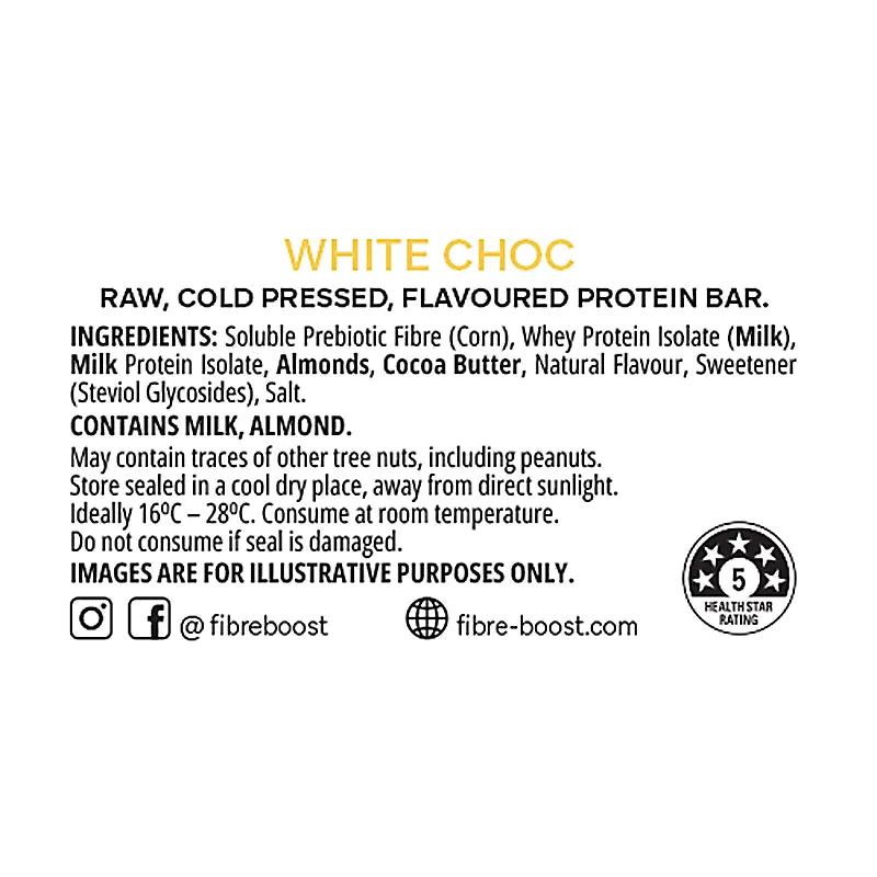 Keto Store NZ | Fibre Boost | White Choc | Ingredients 