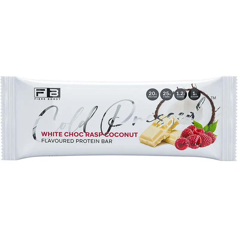 Keto Store NZ | Fibre Boost | White Choc Raspberry Coconut | Bar