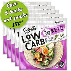 5 Keto Store NZ | Farrah's | Low Carb Keto Wrap 5 pack value