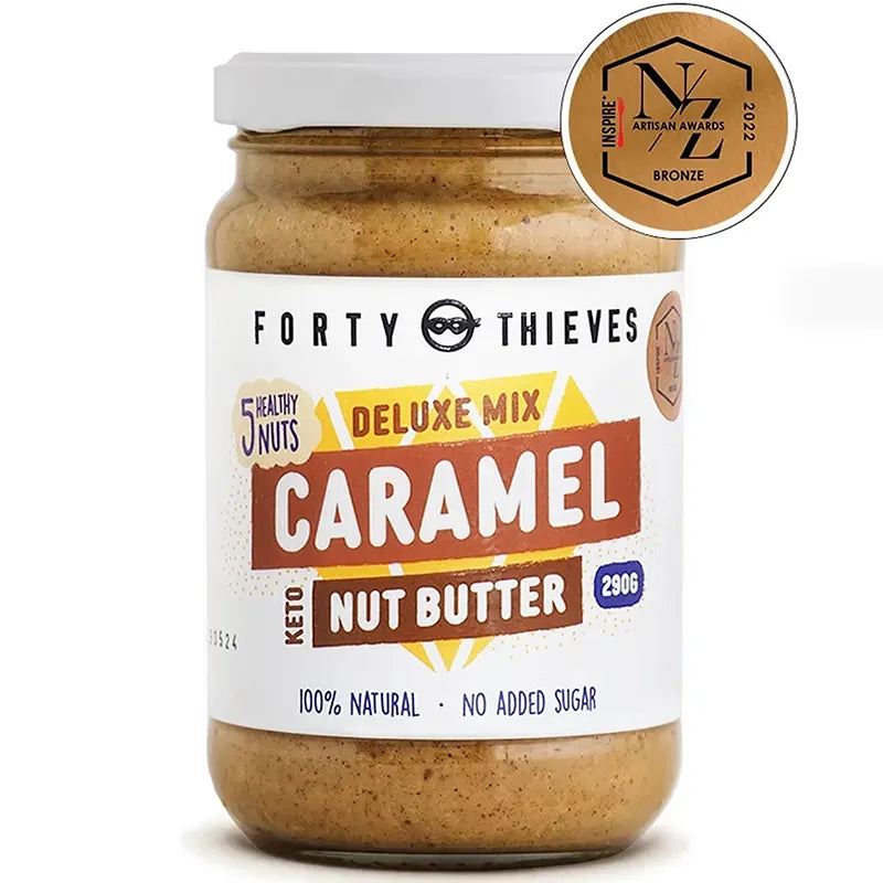 Keto Store NZ | Forty Thieves Caramel Keto Nut Butter | Bronze Artisan Awards 2022 Winner