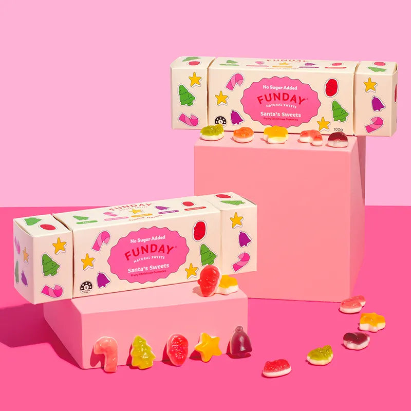 Keto Store NZ | Funday Festive Fruity Mix | Christmas Bon Bon | Sugar free sweets gummies