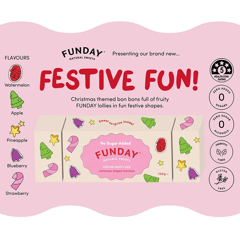 Keto Store NZ | Funday Festive Fruity Mix | Christmas Bon Bon | Sugar free