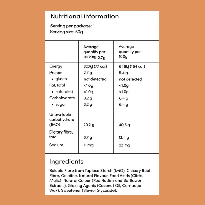 Keto Store NZ | Funday Peaches and Cream NIP Ingredients