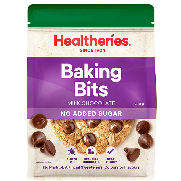 Healtheries Milk Chocolate Baking Bits Keto Store NZ Low Carb