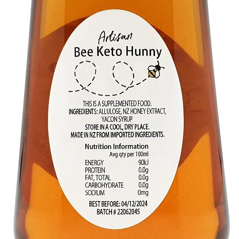Bee Keto Hunny | exclusive to Keto Store NZ | Keto Honey | Honey sugar free NIP