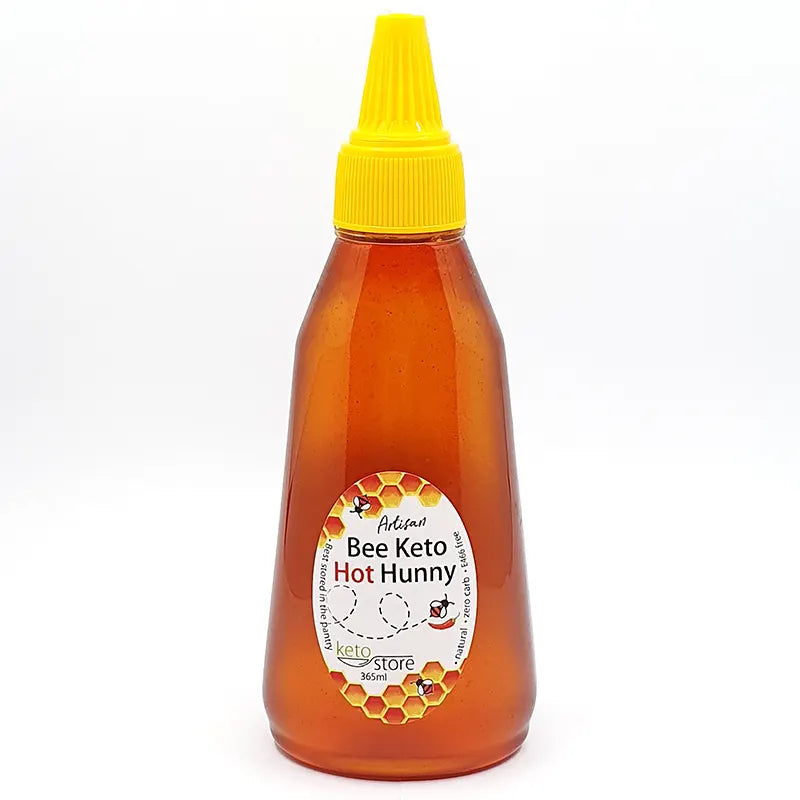 Bee Keto Hot Hunny | exclusive to Keto Store NZ | Keto Hot Honey | Honey Hunny Hunney Spicey | Large Bottle