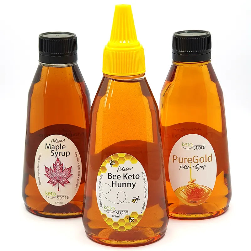 Keto Store NZ | Hunny Maple PureGold | Honey | Maple Syrup | Golden Syrup | 3 pack Xmas