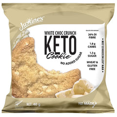 Keto Store NZ | White Choc Crunch Cookie | Justine's Cookies