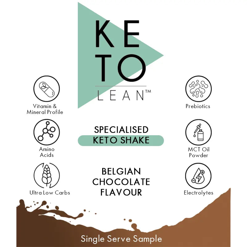 Keto Store NZ | Keto Lean Specialised Keto Shake | Belgian Chocolate Flavour | Sample Sachet | Trial