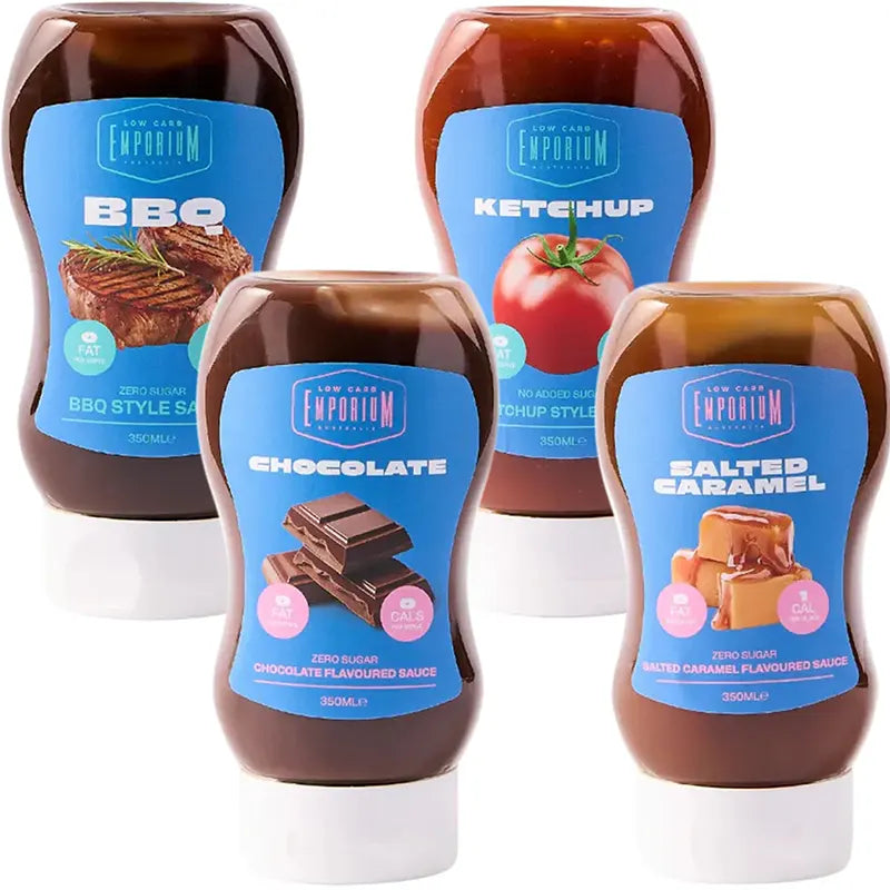 Keto Store NZ | Low Carb Emporium | Flavoured Sauces | BBQ Chocolate Ketchup Salted Caramel | Value Pack | Xmas