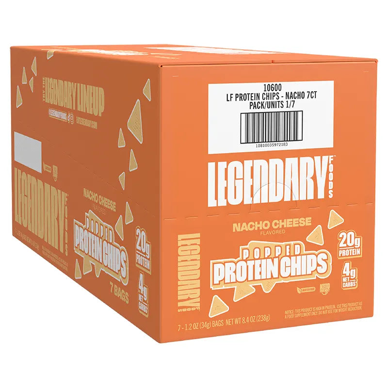 Keto Store NZ | Legendary Nacho Cheese Popped Protein Chips | BOX