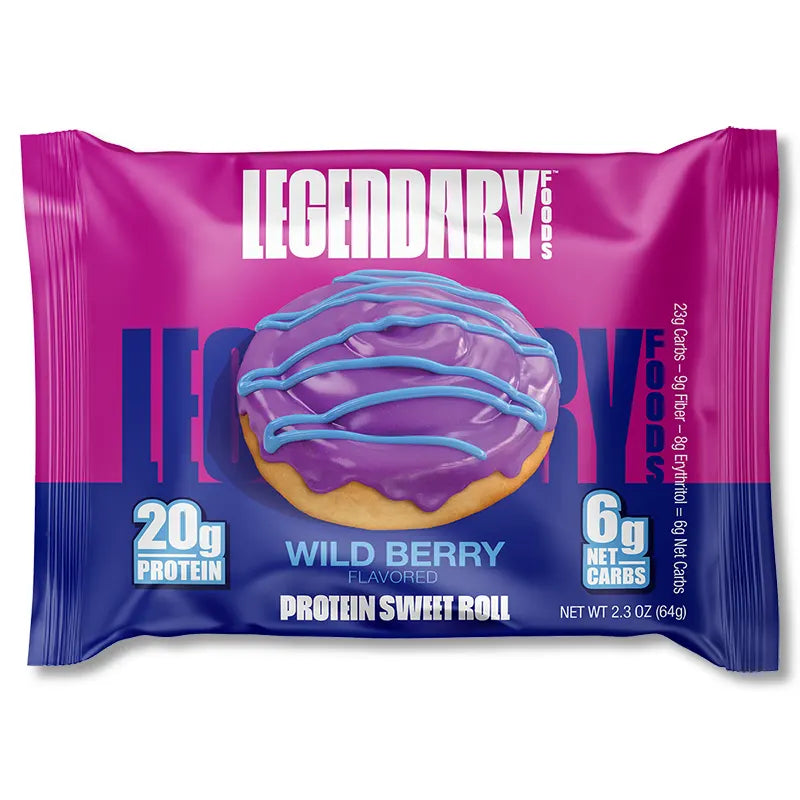 Keto Store NZ | Wild Berry Protein Sweet Roll | Single | Legendary