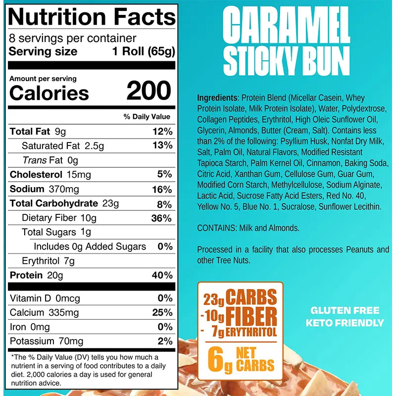 Keto Store NZ | Legendary Protein Sweet Roll - Caramel Sticky Bun NIP