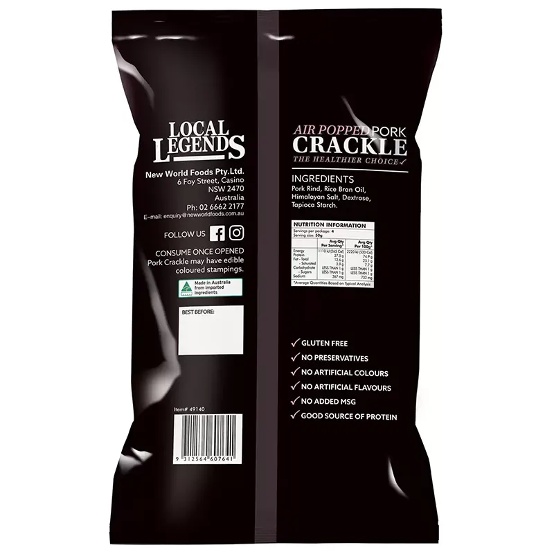 Keto Store NZ | Air Popped Pork Crackle NIP