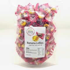 Keto Store NZ | Banana Lollies | Zero Carb Zero Sugar | 500g bag