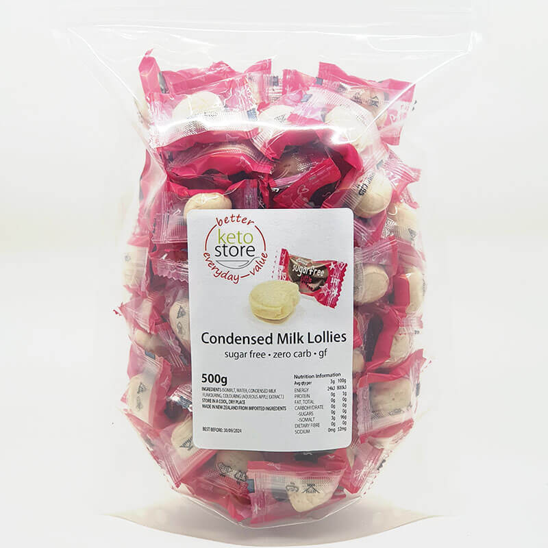 Keto Store NZ | Condensed Milk Lollies | Zero Carb Zero Sugar | 500g bag