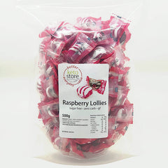 Keto Store NZ | Raspberry Lollies | Zero Carb Zero Sugar | 500g bag