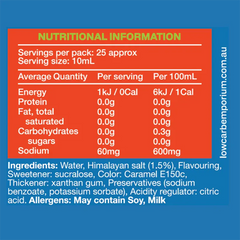 Keto Store NZ | Low Carb Emporium Flavoured Syrup | Salted Caramel NIP