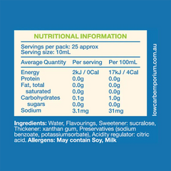 Keto Store NZ | Low Carb Emporium Flavoured Syrup | White Chocolate | NIP