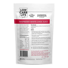 Keto Store NZ | Low Carb Life - Raspberry White Chocolate Slice NIP | Keto Bake Mix