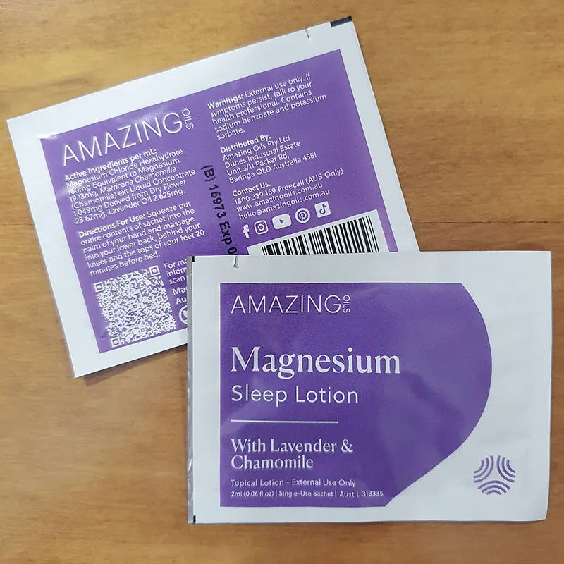 Keto Store NZ | Magnesium Sleep Lotion | Amazing Oils 125ml | With Lavender and Chamomile | Sample Size