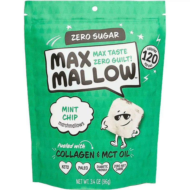 Keto Store NZ | Max Mallow | Marshmallows | Mint Chip flavour with collagen and MCT oil | Keto Paleo