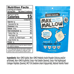 Keto Store NZ | Max Mallow Marshmallows | Classic Vanilla flavour with collagen and MCT oil | Keto Paleo | NIP