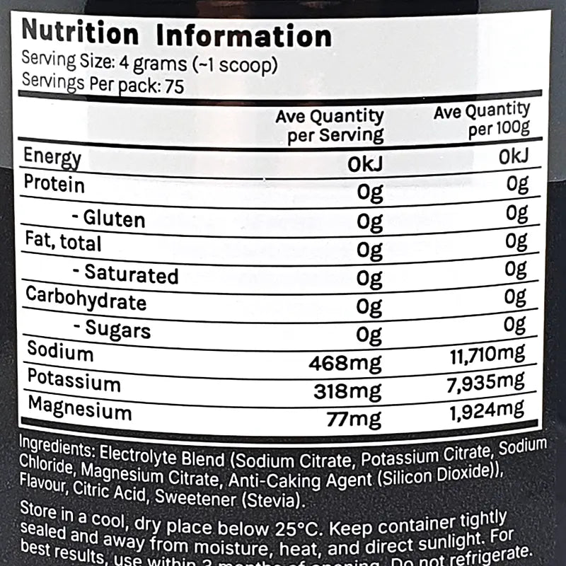 Keto Store NZ | NZ Protein Electrolytes | High Strength Concentrate | Lemon-Lime with Stevia NIP