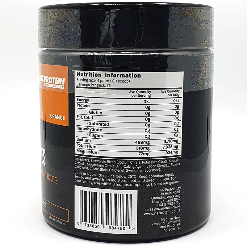 Keto Store NZ | NZ Protein Electrolytes | High Strength Concentrate | Orange Ingredients