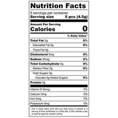 Keto Store NZ | Pickle Chips | Nutritional Information Panel Jalapeno