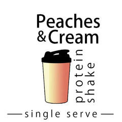 Peaches and Cream Single Serve Protein Shake made by Keto Store NZ