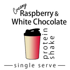 Creamy Raspberry and White Chocolate Single Serve Protein Shake made by Keto Store NZ