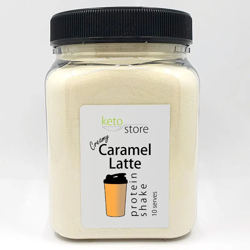 Caramel Latte Protein Shake 10 Serve Jar by Keto Store NZ